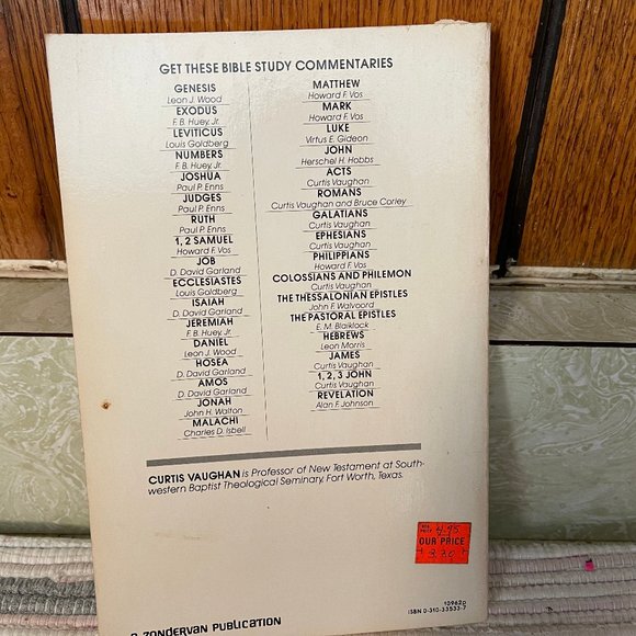 Ephesians: Bible Study Commentary by Curtis Vaughan (1977, Paperback) - Picture 2 of 2